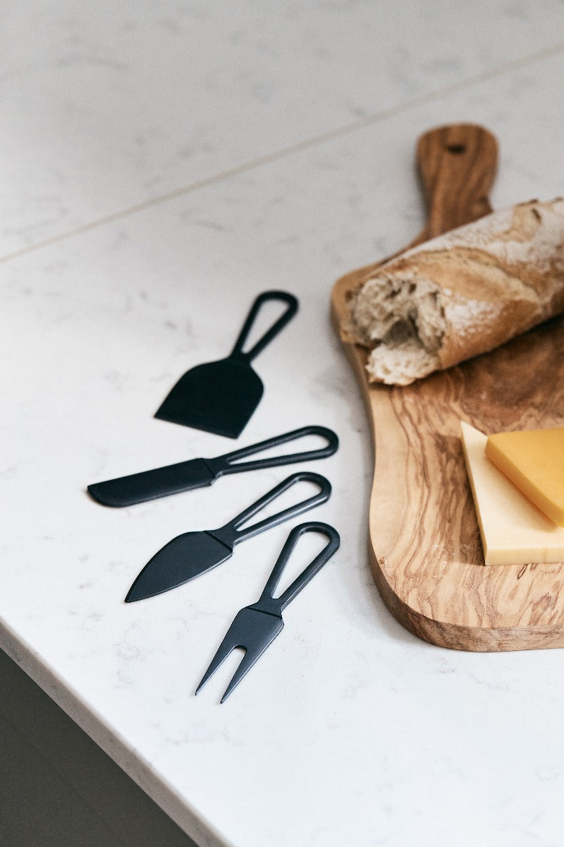 Bahne Interior osteknivsæt m. 4 dele - Black - Bahne